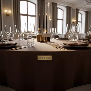 Аренда Скатерть круглая 3,2 м шоколадная R4E 00339 в отеле Radisson Lazurnaya — ART SPACE