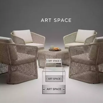 Аренда Комплект плетеной мебели T705ANT Y137C W85 latte 4Pcs в Green Flow Hotel — ART SPACE