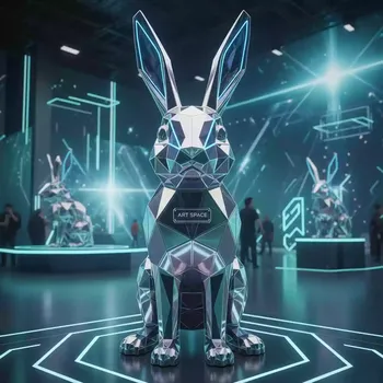 Аренда Ростовая фигура зимний заяц в Delta Sirius — ART SPACE