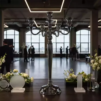 Аренда Канделябр хром 80 см в Delta Sirius — ART SPACE