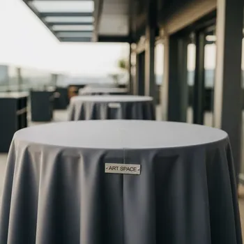 Аренда Скатерть круглая для коктейльного стола серая в Cosmos Sochi Hotel — ART SPACE