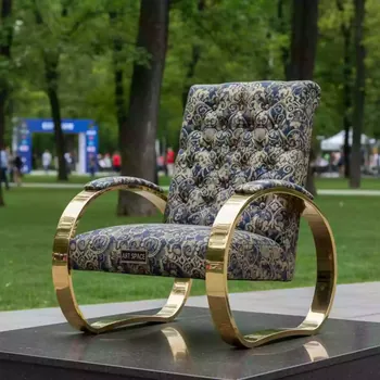 Аренда Стул Хит золото жаккард каретная стяжка в парке «Ривьера» — ART SPACE
