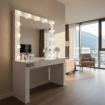 Аренда Стол гримерный белый с подсветкой в Radisson Hotel Rosa Khutor — ART SPACE