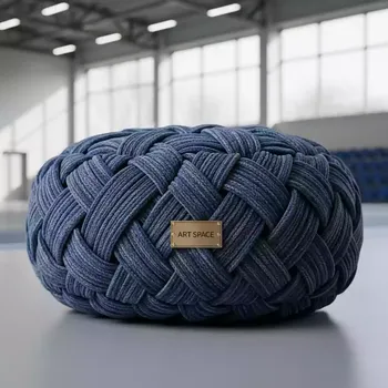 Аренда Пуф плетеный Knot в Керлинговом центре «Ледяной куб» — ART SPACE