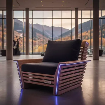 Аренда Кресло из поддонов классик с черной подушкой в Radisson Hotel Rosa Khutor — ART SPACE