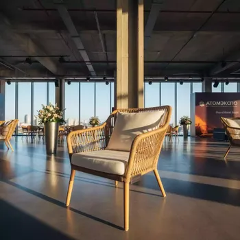 Аренда Кресло плетеное Calypso с подушкой в Grand Karat Sochi — ART SPACE