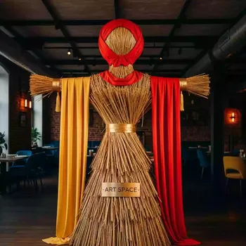 Аренда Чучело масленицы из сена в ресторане «Brunello» — ART SPACE