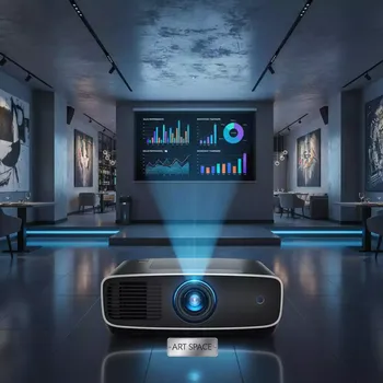 Аренда Комплект экран 2,4х1,4 м проектор Full HD люмен в ресторане «D.O.M» — ART SPACE