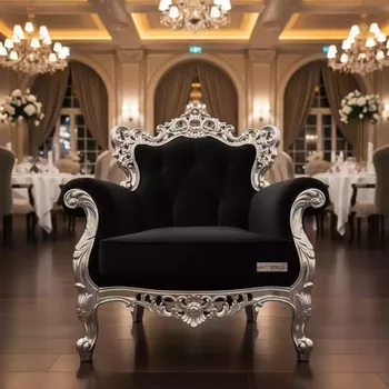 Аренда Кресло Baroque Silver Black в ресторане «Паруса» — ART SPACE