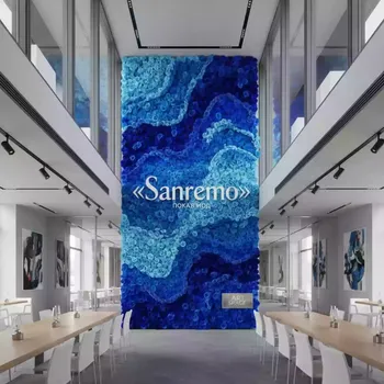 Аренда Фотозона из голубых роз в ресторане «Sanremo» — ART SPACE