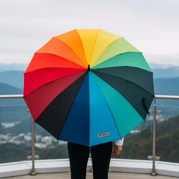 Аренда Зонт трость Радуга разноцветный диаметром 110 см в Skypark Sochi — ART SPACE