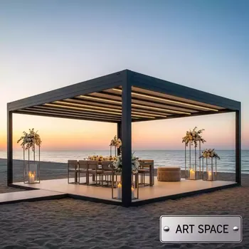 Аренда Пергола моторизованная Pergola 120 Series 3х3 м на пляже «Мандарин» — ART SPACE