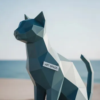 Аренда Фигура дизайнерская пластиковая Origami Neko Basic в пляжном комплексе VinoGrad — ART SPACE