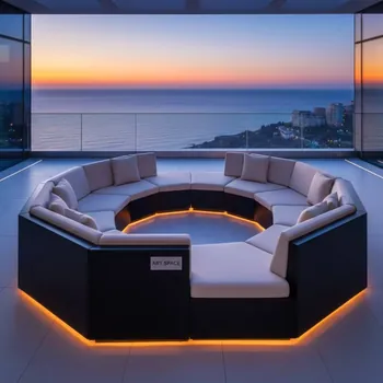 Аренда Диван пластиковый Komodo 5 с подушками в отеле Hyatt Regency Sochi — ART SPACE