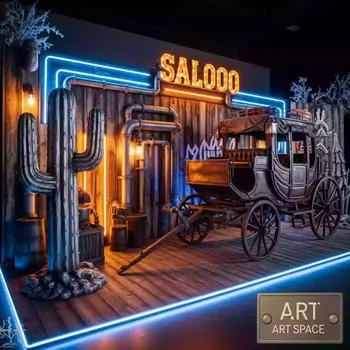 Аренда Фотозона в стиле вестерн в отеле «Богатырь» — ART SPACE