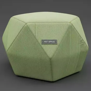 Аренда Пуф shape light green jeans polygonal в Университете «Сириус» — ART SPACE