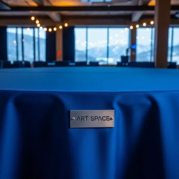 Аренда Скатерть круглая 3,2 м синяя в Sochi Marriott Krasnaya Polyana — ART SPACE