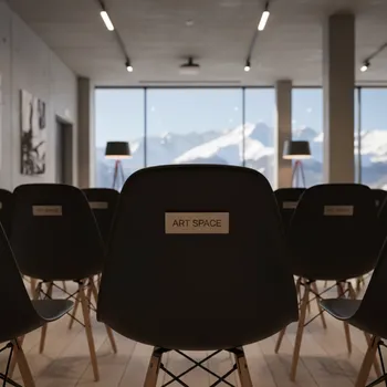 Аренда Стулья пластиковые Eames черные деревянные ножки на площадке Rosa Peak (2320м) — ART SPACE