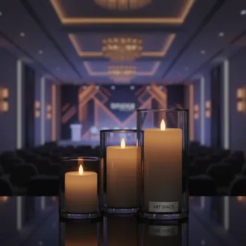 Аренда Свечи LED дымчатые Ода набор в Bridge Resort — ART SPACE