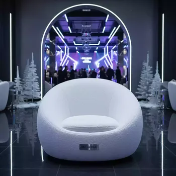 Аренда Кресло Ричи тедди белое в City Park Hotel Sochi — ART SPACE
