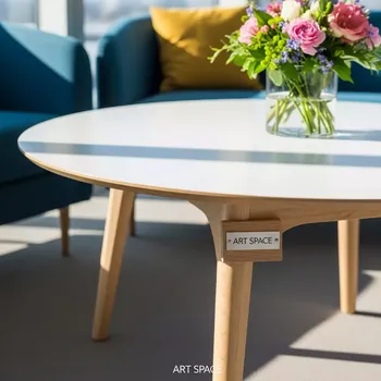 Аренда Стол журнальный Eames Wood диаметр 60 см в Panorama by Mercure — ART SPACE
