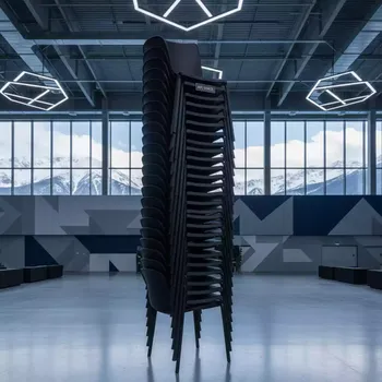 Аренда Стул Enave черный пластик в ледовом дворце «Роза Хутор» — ART SPACE