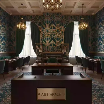 Аренда Фотообои антимаркер для оформления офиса в ресторане «Магеллан» — ART SPACE