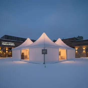 Аренда Шатер каскадный Cascade RT 18х30 в ресторане «Сыроварня» — ART SPACE