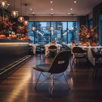 Аренда Стул Eames Metal черный в ресторане «La Terrazza» — ART SPACE