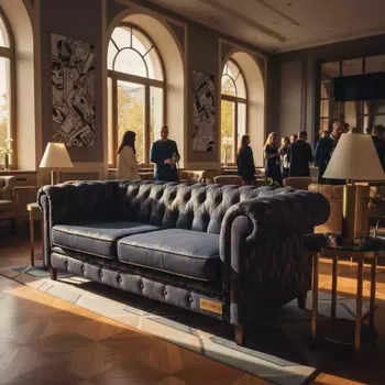 Аренда Диван Честер с каретной стяжкой в Green Flow Hotel — ART SPACE