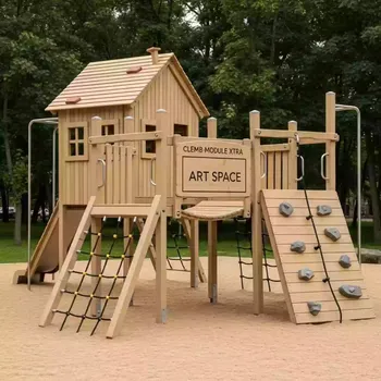 Аренда Площадка детская игровая Jungle Chalet Climb Module Xtra в санатории «Октябрьский» — ART SPACE