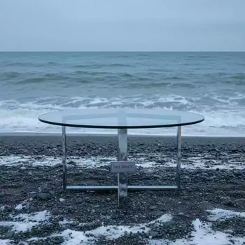 Аренда Стол Dario прозрачное закаленное стекло на пляже «Маяк» — ART SPACE