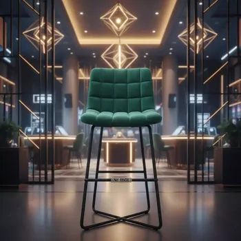 Аренда Стул полубарный Elis Bar cross square зеленый в казино «Сочи» — ART SPACE
