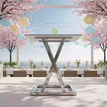 Аренда Подстолье 1266EM нержавеющая сталь в ресторане «La Terrazza» — ART SPACE