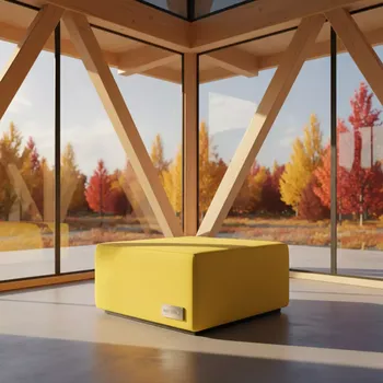 Аренда Пуф Cube yellow в этно-парке «Моя Россия» — ART SPACE