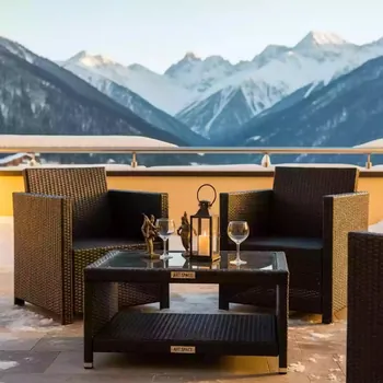 Аренда Комплект плетеной мебели T282BNT Y137C W53 brown 3 штуки в Rixos Krasnaya Polyana — ART SPACE