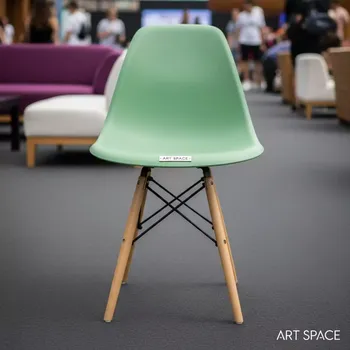 Аренда Стул дизайнерский Eames стиль DSW Soft Green на пляжных клубах Хосты — ART SPACE