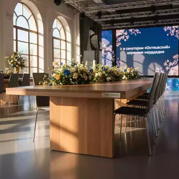 Аренда Обеденный стол Rimini из акации 150 в санатории «Октябрьский» — ART SPACE