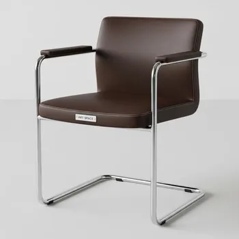Аренда Стул Самба экокожа Space Dark Brown каркас хром на территории Морпорта Сочи — ART SPACE