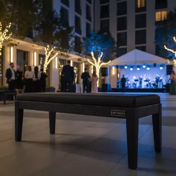 Аренда Банкетка Black Natural черная в Courtyard by Marriott Sochi — ART SPACE