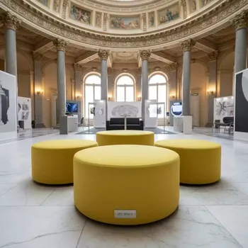 Аренда Пуфы НОРМАН лимонные набор из 3 в усадьбе Голицына — ART SPACE