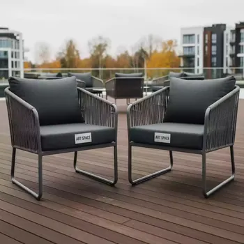 Аренда Комплект кресел Салемо Дуо Salemo Duo 2 шт графит в пляжном комплексе VinoGrad — ART SPACE