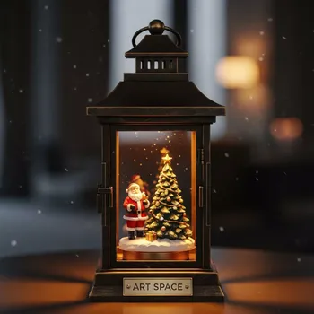 Аренда Фонарь новогодний Winter Glade "Санта Клаус около елки" F 209 1 в Grand Karat Sochi — ART SPACE