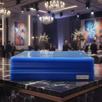 Аренда Обложки для переплета пластиковые прозрачные без текстуры A3 18 мм синие в Radisson Collection Paradise — ART SPACE