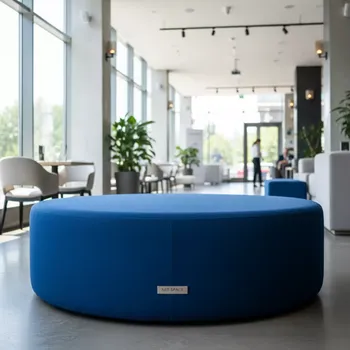 Аренда Пуфик Big shape blue round в ресторане «D.O.M» — ART SPACE