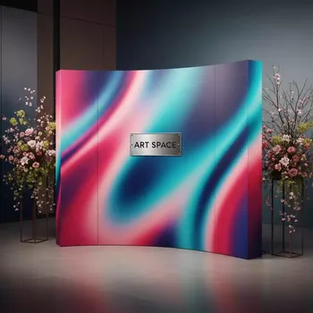 Аренда Пресс волл радиусный с печатью 600 DPI в Omega Sirius — ART SPACE