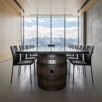 Аренда Стол из бочек Barrel black 150х70 в Sochi Marriott Krasnaya Polyana — ART SPACE