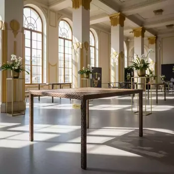 Аренда Стол B rattan Dallas 800х800 мм коричневый в МФК «Горный» — ART SPACE