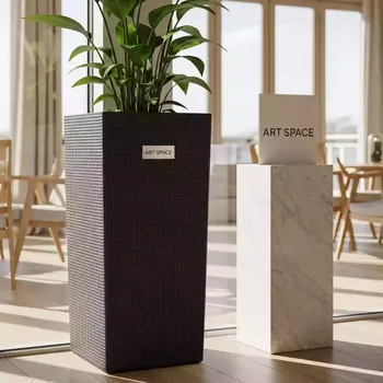 Аренда Кашпо для цветов Prosperplast Rato Square 915 37 л антрацит в пляжном комплексе VinoGrad — ART SPACE