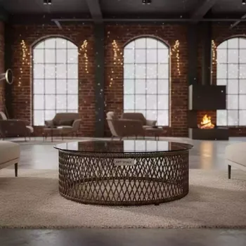 Аренда Журнальный стол из искусственного ротанга YH S4251G bronze в МФК «Горный» — ART SPACE